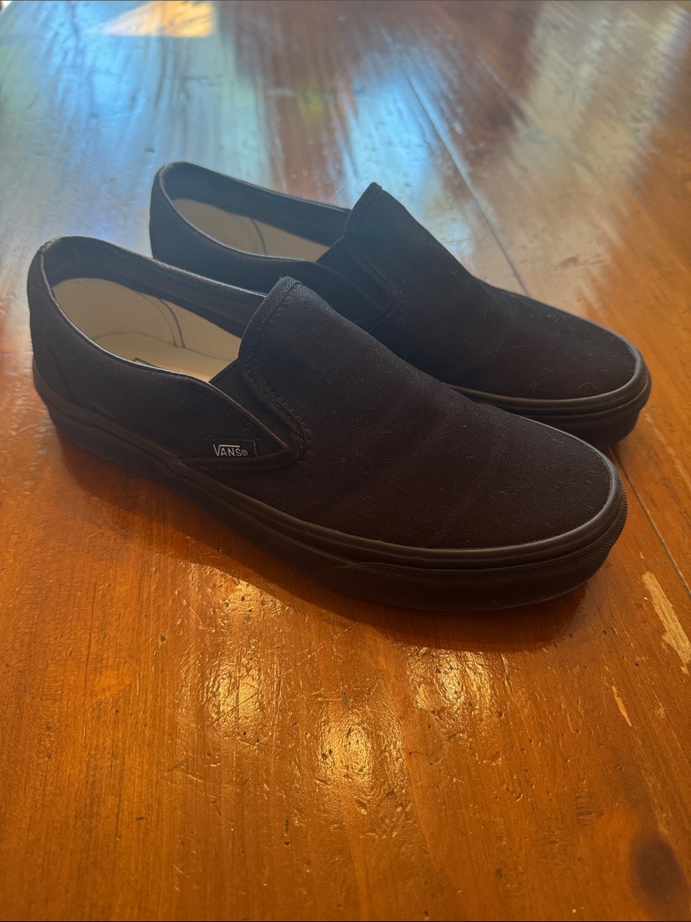 Vans Black Canvas Slip-On Sneakers